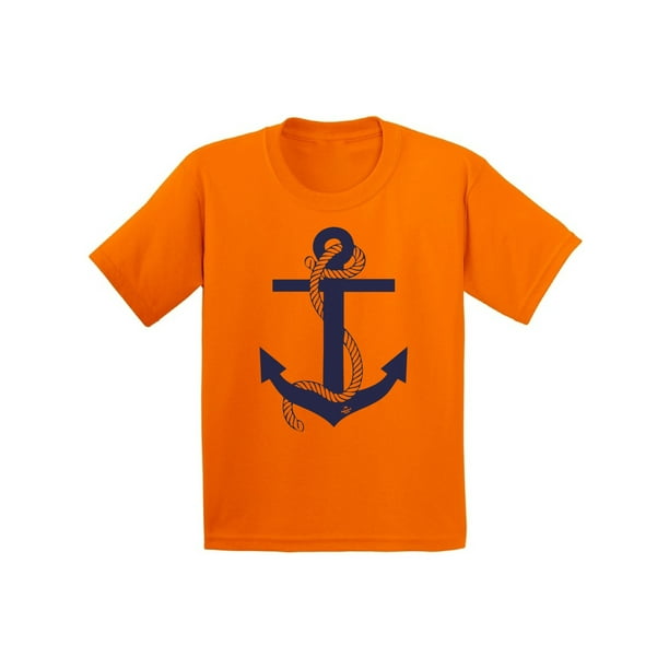 Teens Sea Anchor Short Sleeve T-Shirt Kids for Boys Girls Tee Children Shirts 